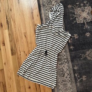 Gap Kids Blue Navy Striped Terrycloth Towel Dress Swimsuit Coverup Large 10